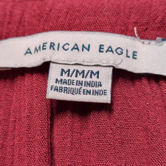 American Eagle Women's Boho Style Embroidered Crop Top - Picture 9 of 9